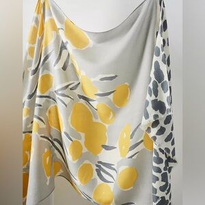 Virginia Johnson for Anthropologie Nadine Yellow Floral Scarf